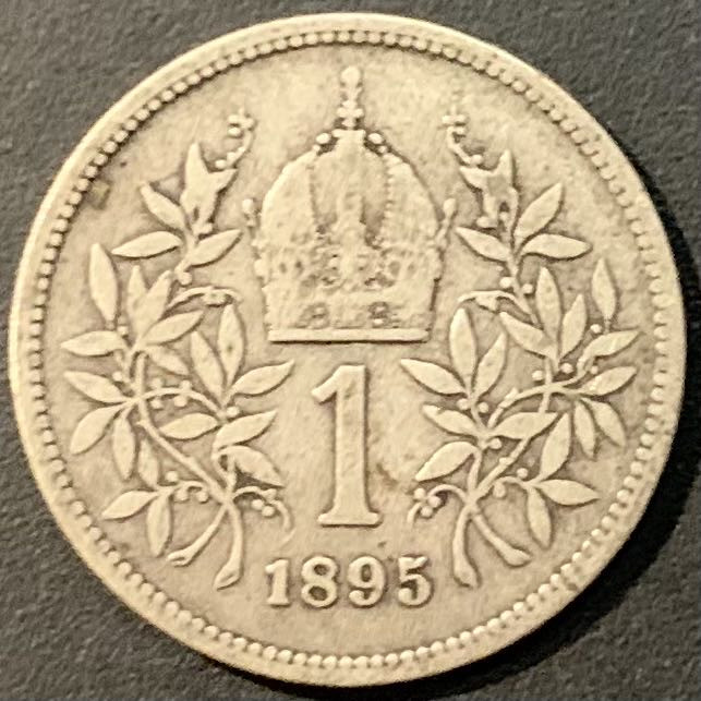 紫瑗钱币—微拍第119期  奥匈帝国 1895年 约瑟夫一世 1克朗 5克 0.835银