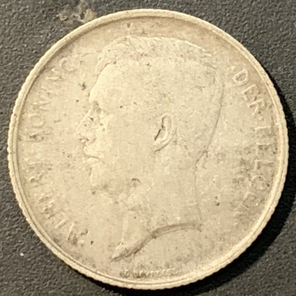 紫瑗钱币—微拍第119期  比利时 1910年 阿尔贝一世 1法郎 5克 0.835银