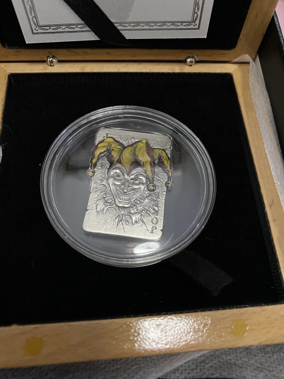 CSIS-GREAT评级精品钱币拍卖第六十四期 纽埃2020年扑克牌小丑大小王仿古高浮雕异形长方形彩色纪念银币