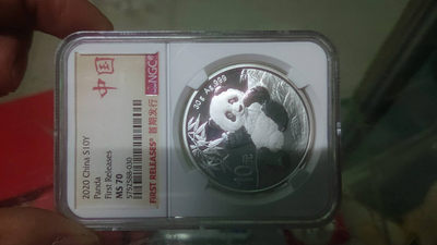 【囧羊收藏】精选微拍第五场~世界硬币（套装）专场（陆续上架） - 2020年熊猫30克银币 NGC70 首期发行版 绝品无斑