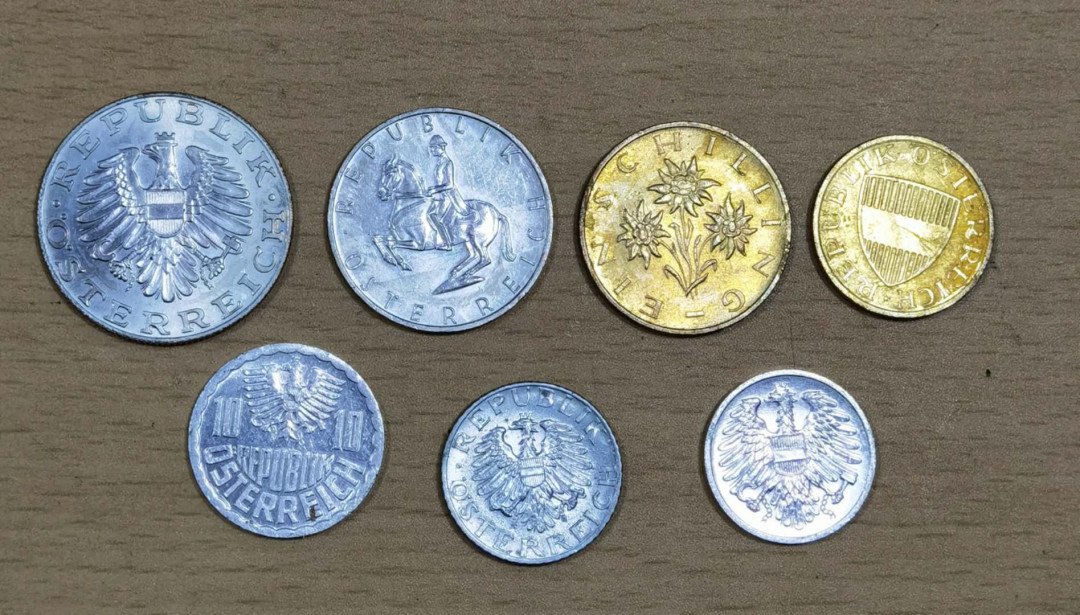 北京马甸外国钱币专卖微拍第三十期，非贵金属纪念币，流通币专场，陆续上新，欢迎关注 奥地利流通币7枚/套，品相如图