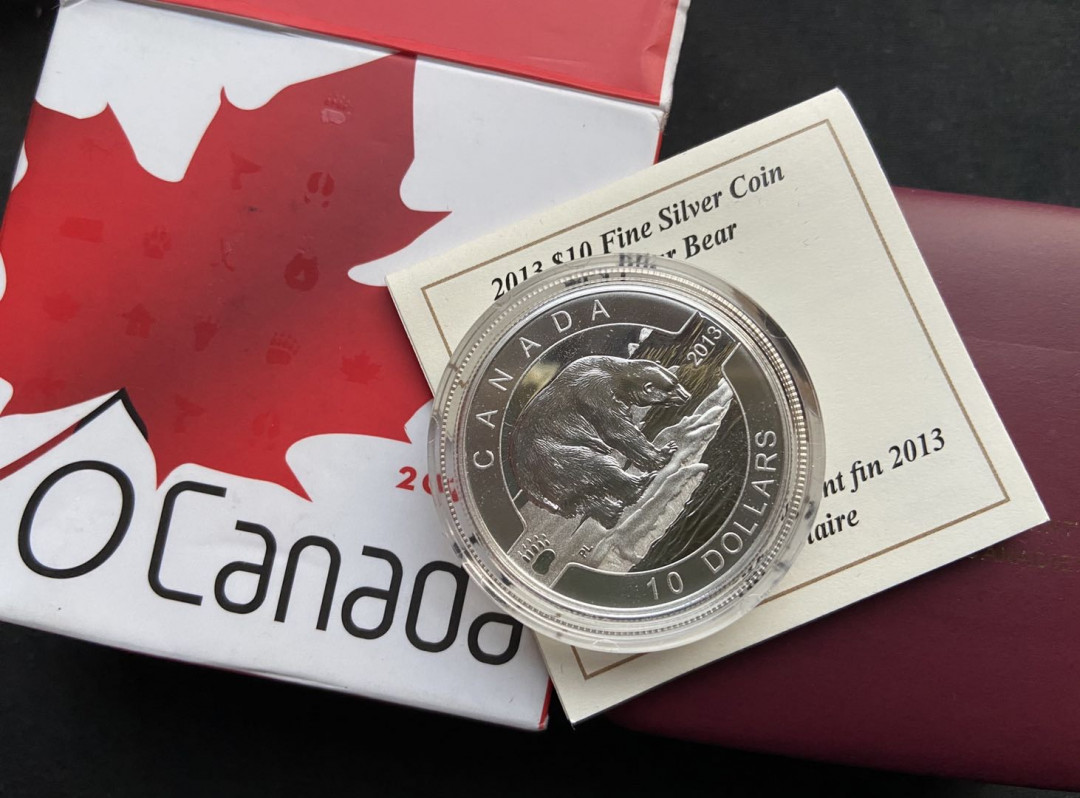 【币观天下】第129期钱币拍卖～ 2013年加拿大10加元北极熊银币