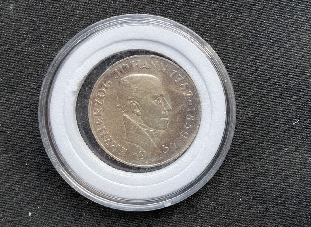 【币观天下】第129期钱币拍卖～ 奥地利.1959年战壕战领袖约翰大公逝世100周年银币