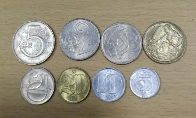 北京马甸外国钱币专卖微拍第三十期，非贵金属纪念币，流通币专场，陆续上新，欢迎关注 捷克斯洛伐克流通币7枚/套，品相如图