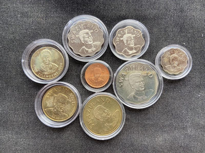 【币观天下】第129期钱币拍卖～ - 【斯威士兰】流通纪念币8枚～