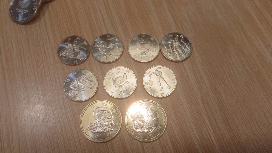 【囧羊收藏】精选微拍第五场~世界硬币（套装）专场（陆续上架） 2021年日本东京奥运会纪念币第四组（九枚）含风神雷神双金属币 面值1700日元 全新