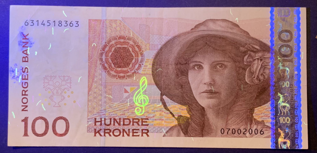 紫瑗钱币—微拍第120期—纸币场 挪威 2006年 100克朗 流通品 （P-49c）