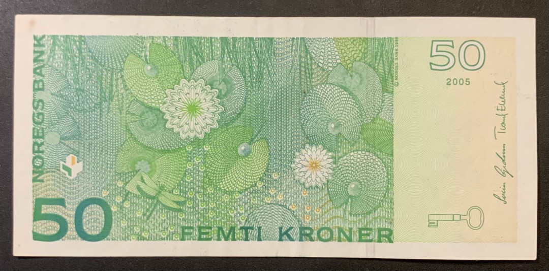 紫瑗钱币—微拍第120期—纸币场 挪威 2005年 50克朗 流通品 （P-46c）