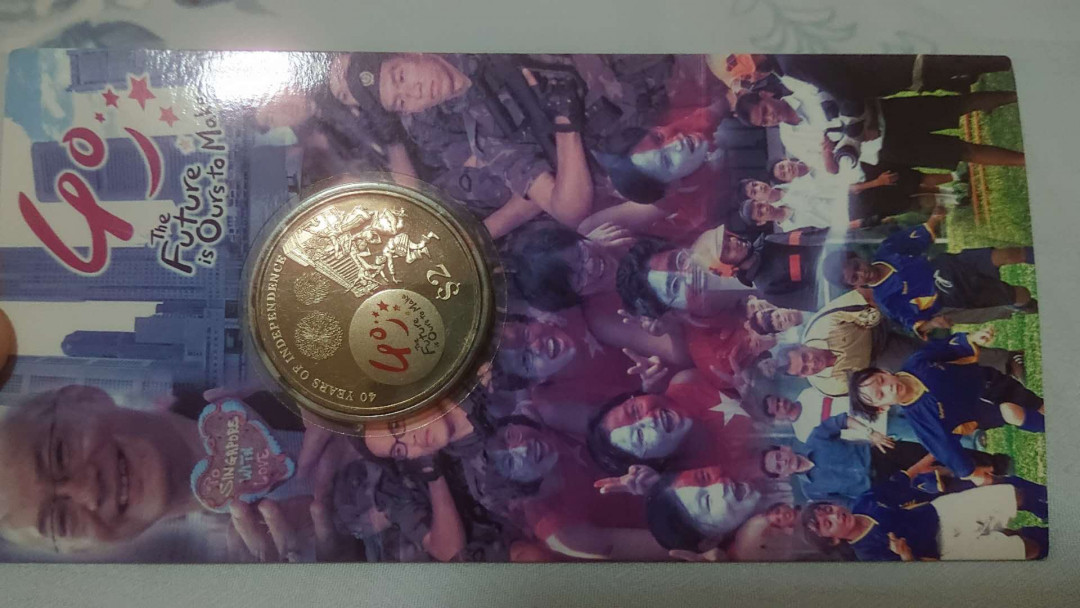 【囧羊收藏】精选微拍第五场~世界硬币（套装）专场（陆续上架） 2005年新加坡独立40周年精制纪念币 全品原册