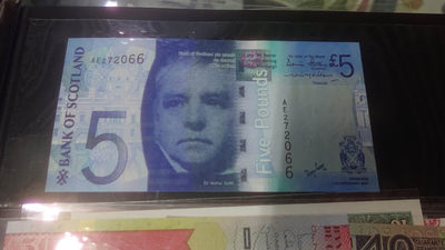 【囧羊收藏】精选微拍第六期~世界各国钱币场（陆续新增上架） 2007年苏格兰5镑 全新UNC绝品无4尾66