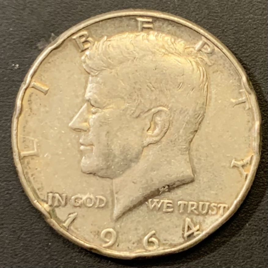 紫瑗钱币—微拍第121期  美国 1964年 肯尼迪 50美分 12.5克 0.9银 差品