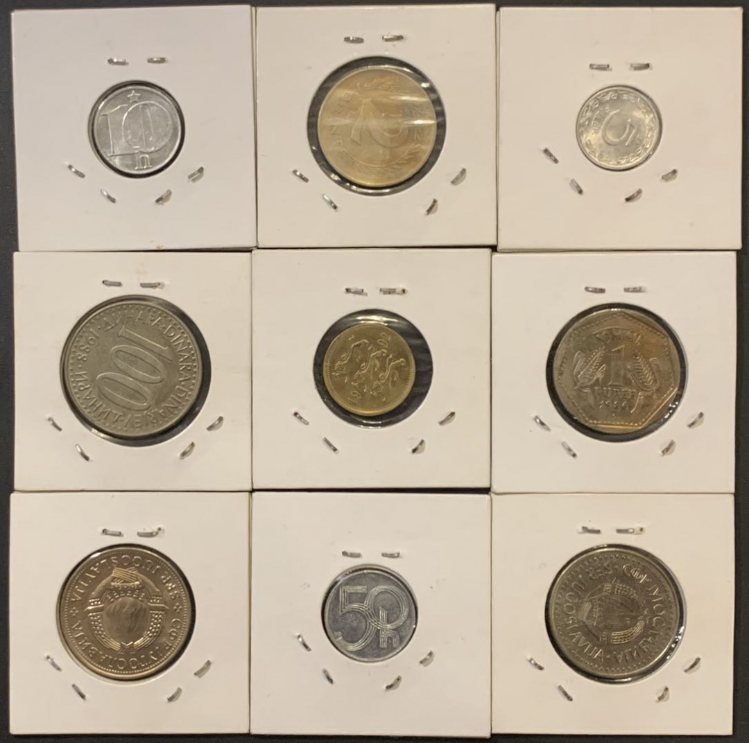 紫瑗钱币—微拍第121期  外国钱币一组9枚 NO.1