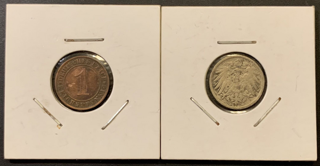 紫瑗钱币—微拍第121期  德国 早期 辅币 2枚一组