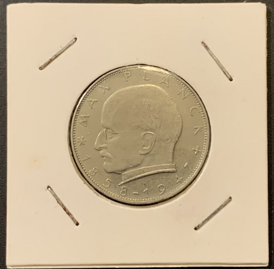 紫瑗钱币—微拍第121期  德国 1969年 卡尔 马克思 2马克 镍币 总筋