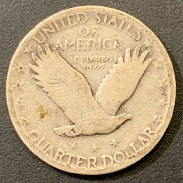 紫瑗钱币—微拍第121期  美国 1929年 飞鹰 25美分 6.25克 0.9银