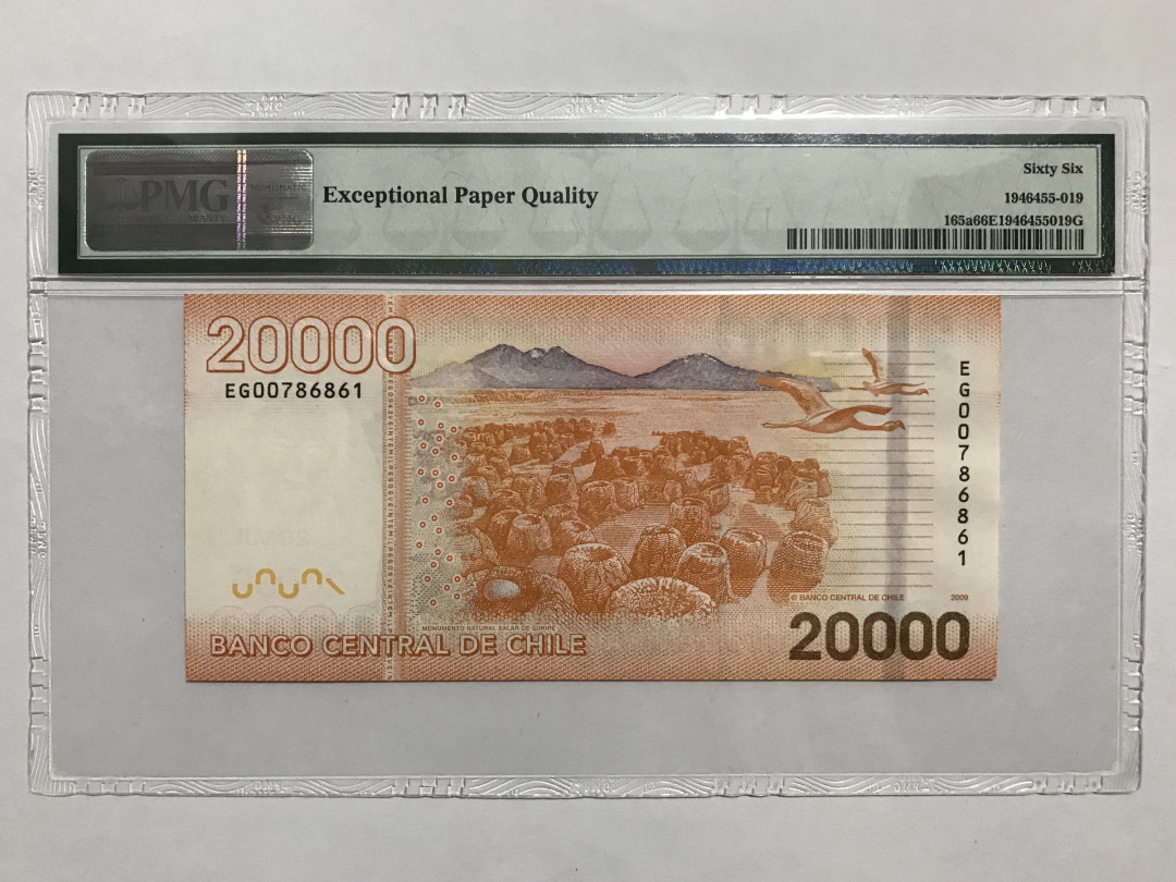 《张总收藏》第七期——套币风暴 智利2009年20000比索PMG66E