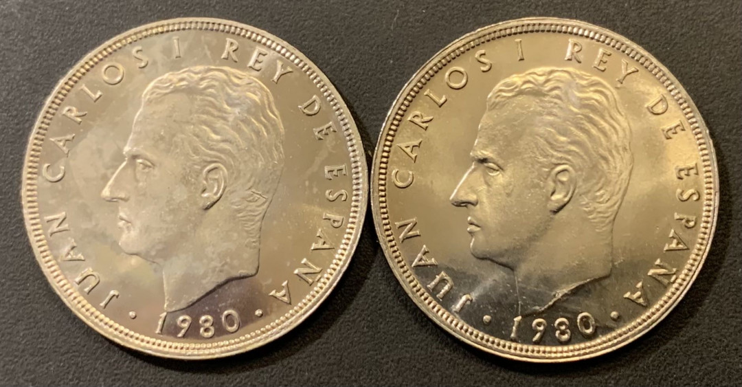 紫瑗钱币—微拍第121期  西班牙 1980年 82西班牙世界杯 100比塞塔 2枚一组 UNC