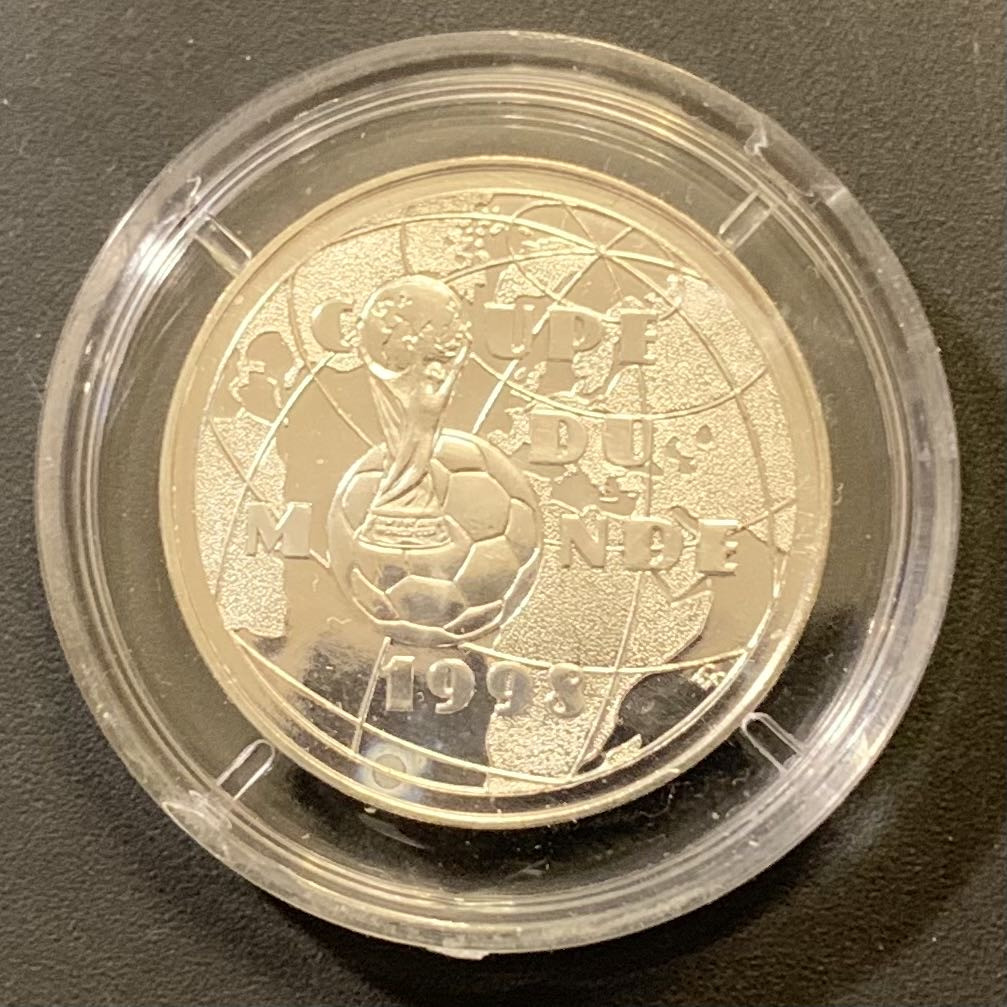 紫瑗钱币—微拍第121期  法国 1997年 世界杯 1法郎 12克 0.9银