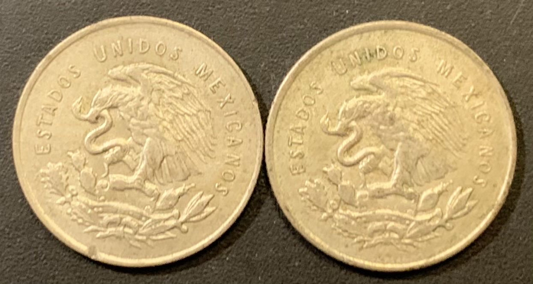 紫瑗钱币—微拍第121期  墨西哥 1952年  天平 25分  银币 2枚一组