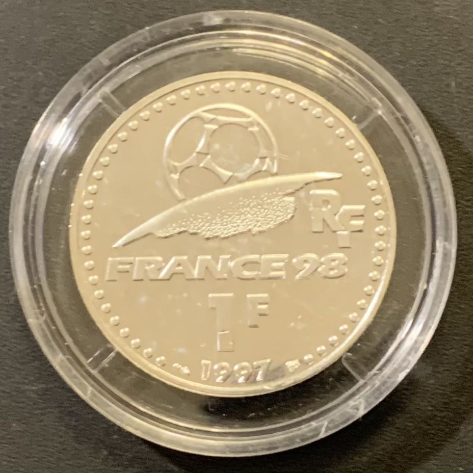 紫瑗钱币—微拍第121期  法国 1997年 世界杯 1法郎 12克 0.9银