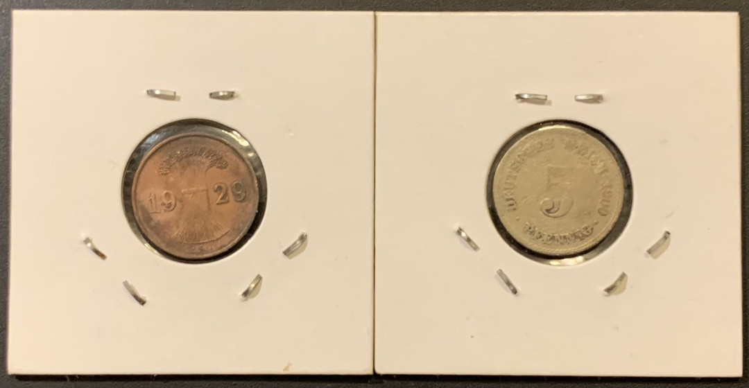 紫瑗钱币—微拍第121期  德国 早期 辅币 2枚一组