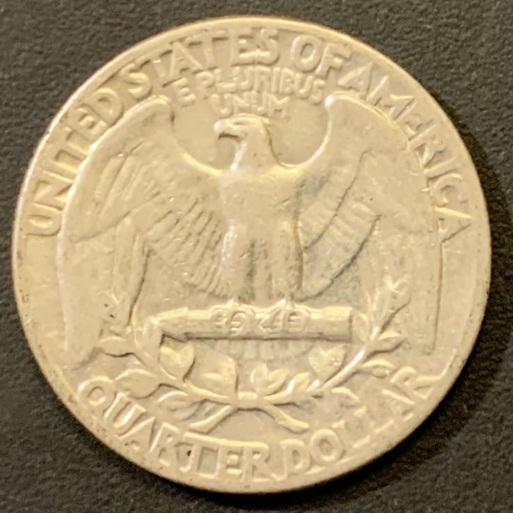 紫瑗钱币—微拍第127期  美国 1954年 华盛顿 25美分 6.25克 0.9银