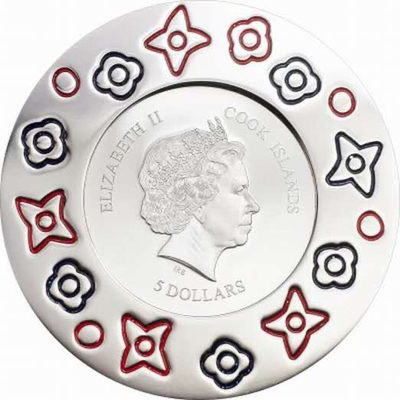 【随心拍&Getcoins】钱币拍卖第七十六期～ 库克2016年默勒石千花玻璃艺术花卉爱心精制镶嵌玻璃纪念银币