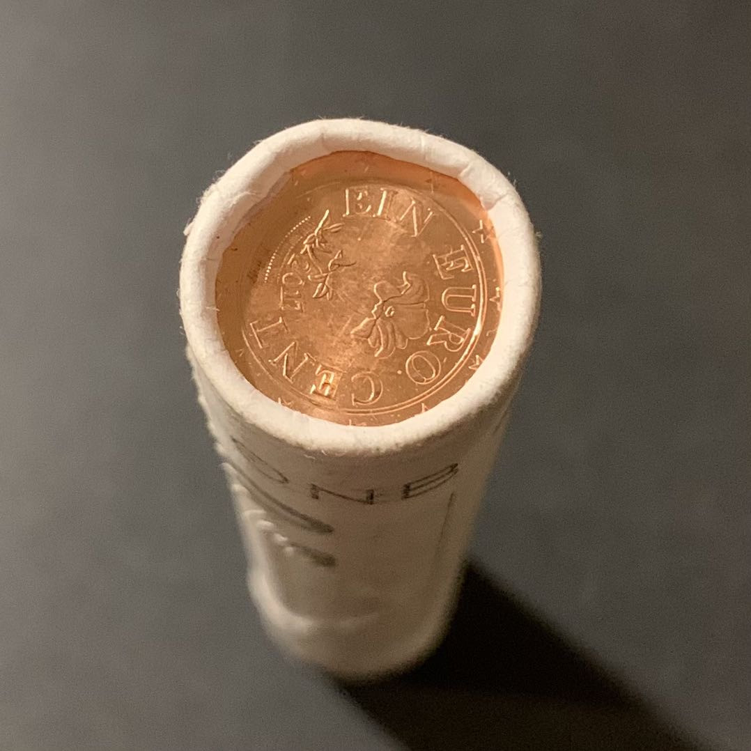 紫瑗钱币—微拍第121期  奥地利 2017年 欧元 1分 整卷50枚 UNC