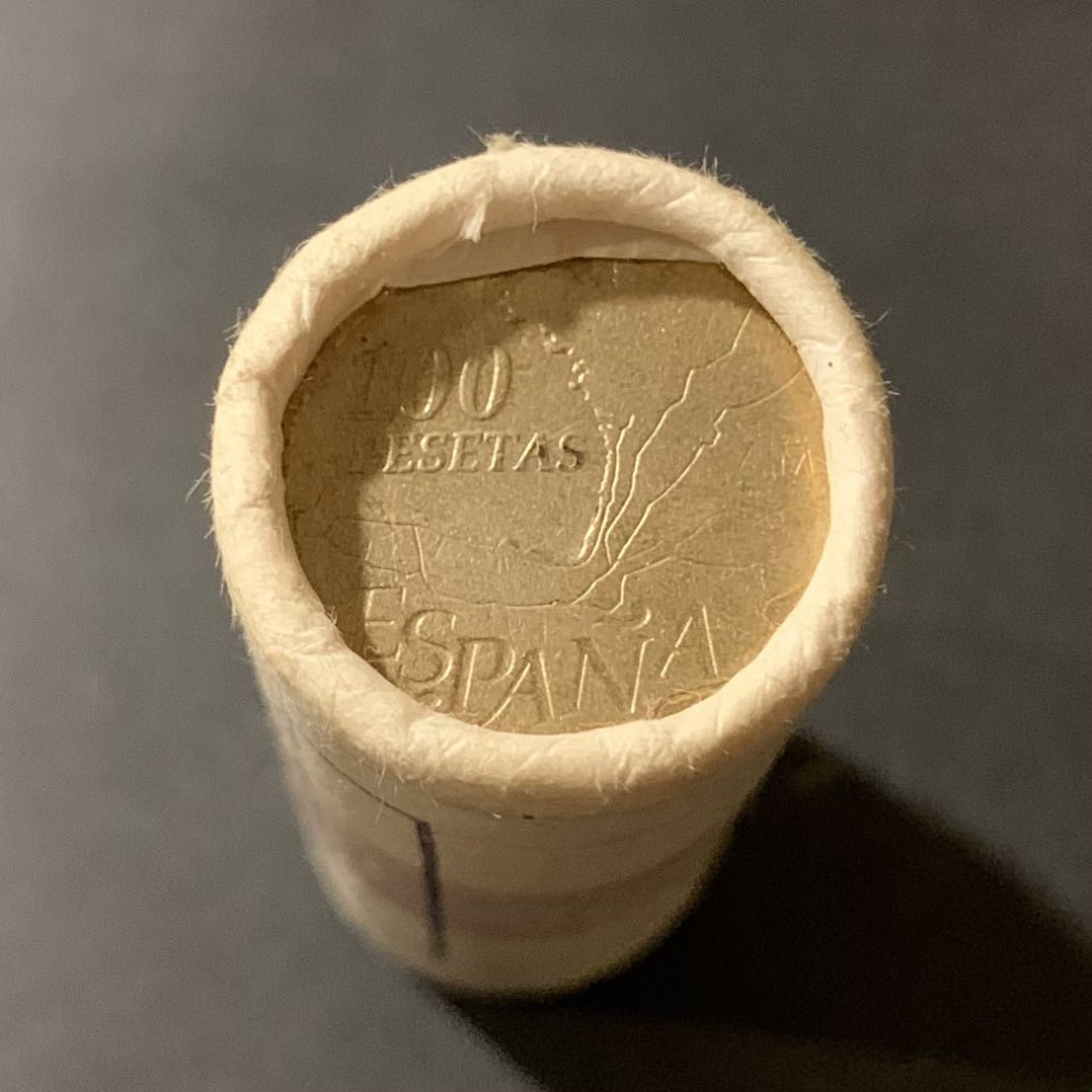 紫瑗钱币—微拍第121期  西班牙 1993年 欧洲联盟 100比塞塔 25枚原卷 UNC