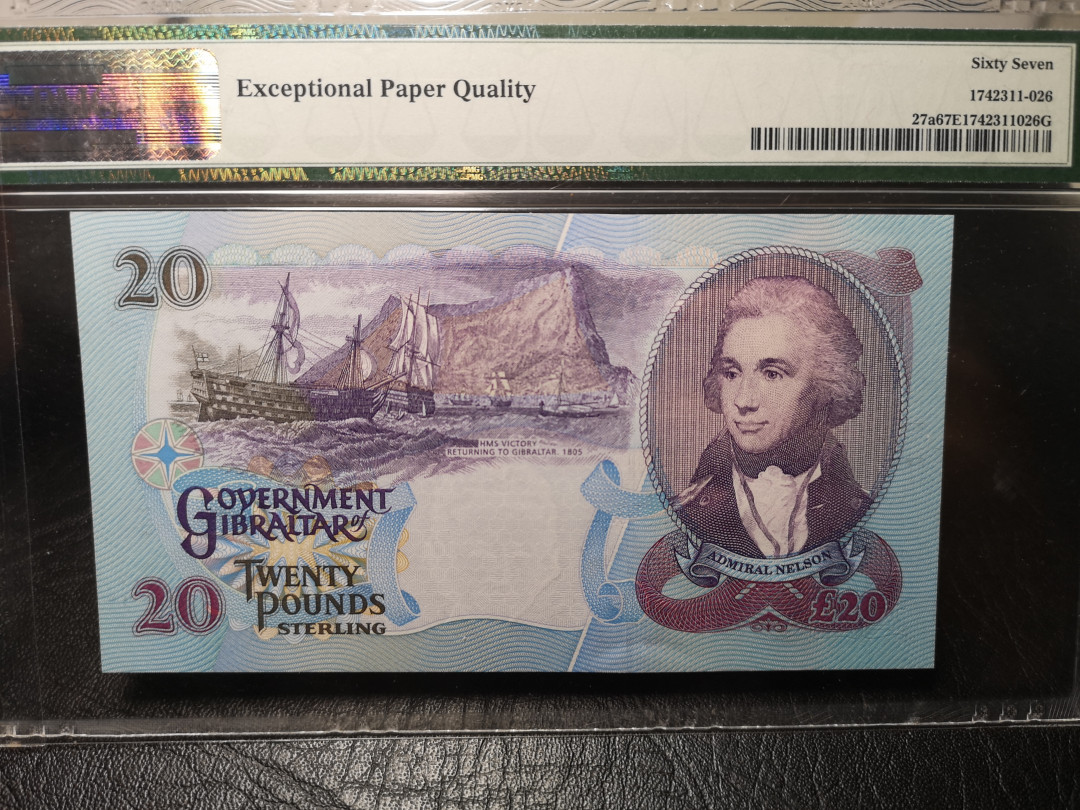 《外钞收藏家》第九十二期 精品拍卖 直布罗陀1995年20镑 AA冠 pmg67