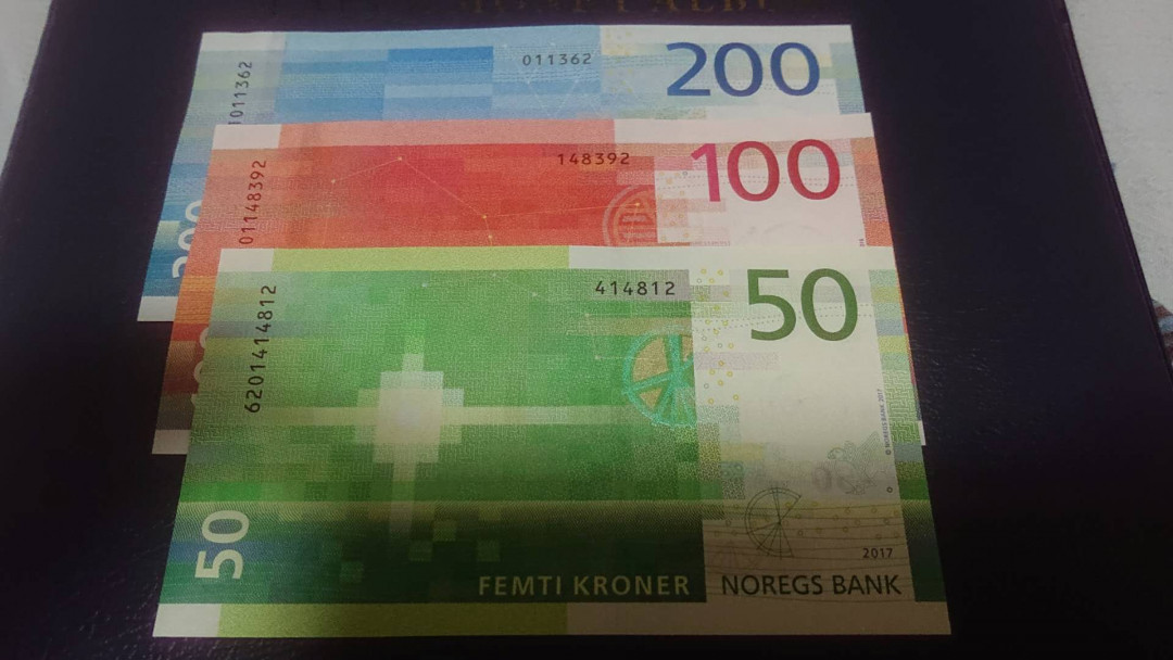 【囧羊收藏】精选微拍第六期~世界各国钱币场（陆续新增上架） 挪威新版50+100+200小全套 全新UNC绝品