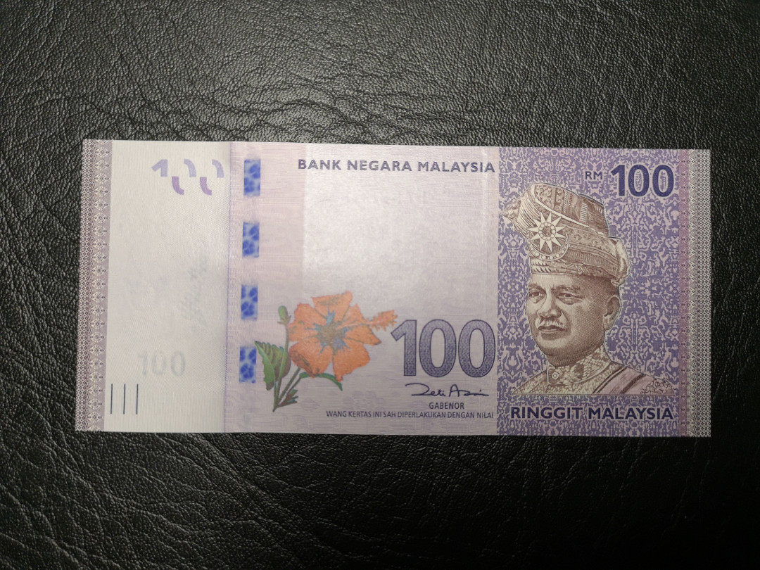 《外钞收藏家》第九十二期 精品拍卖 马来西亚流通版 100 号码为8888188  全新unc