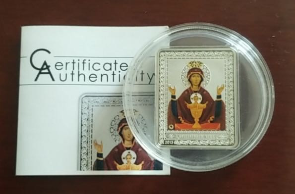 【币观天下】第130场钱币拍卖～ 库克2013年俄国圣杯彩色银币  