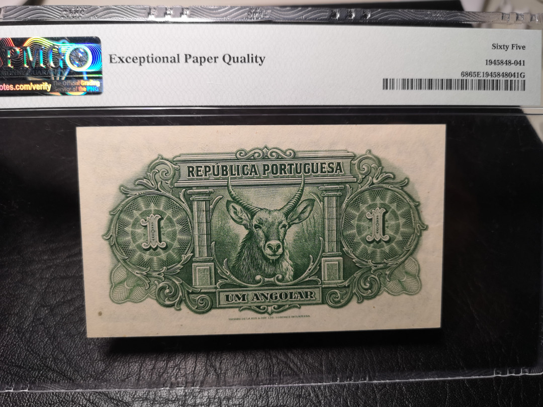 《外钞收藏家》第九十二期 精品拍卖 安哥拉1942年1 pmg65