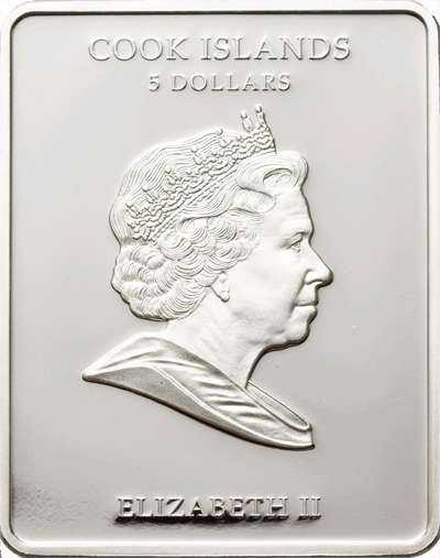 【币观天下】第130场钱币拍卖～ 库克2013年圣徒塞拉芬彩色银币 