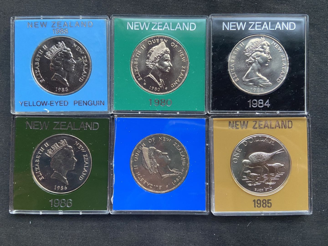 【币观天下】第130场钱币拍卖～ 新西兰动物图案克朗币6枚