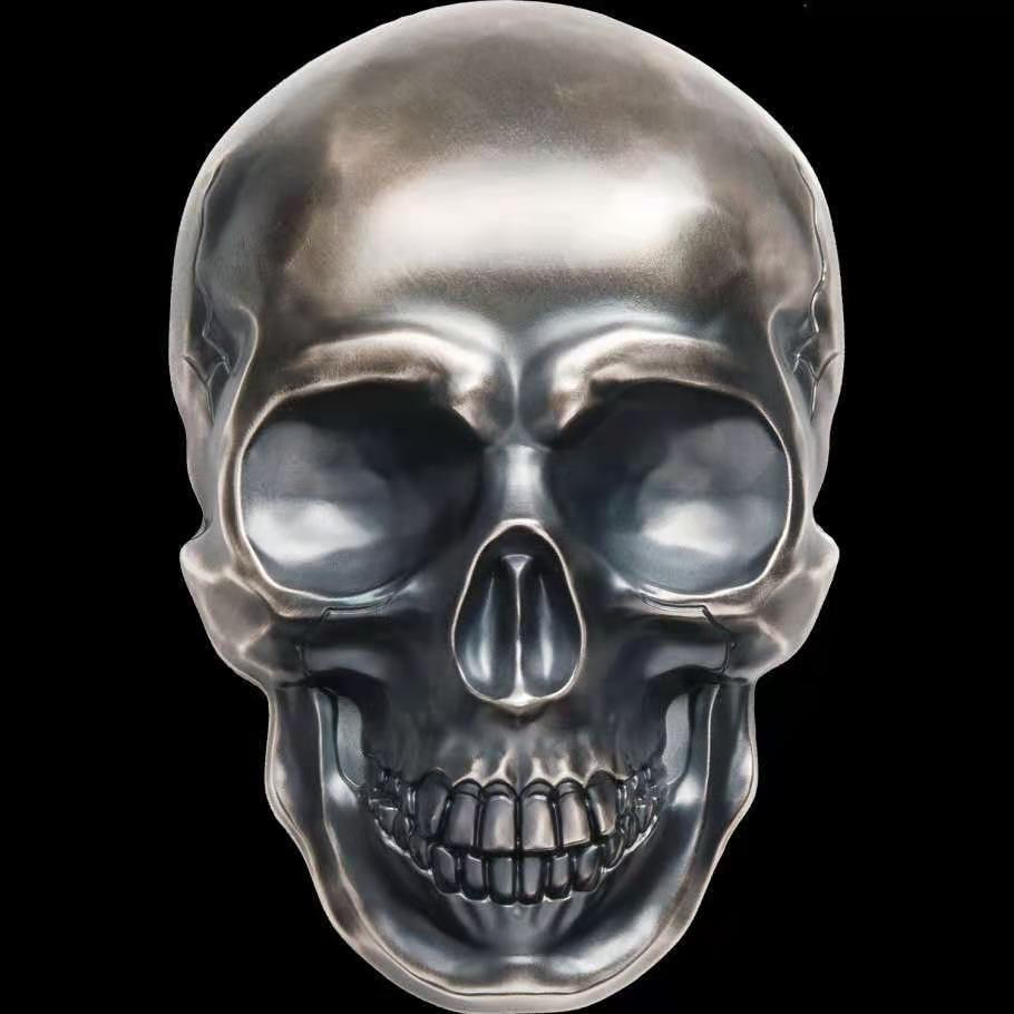 【币观天下】第130场钱币拍卖～ 帕劳2017年骷髅一号仿真另类500克大银币 