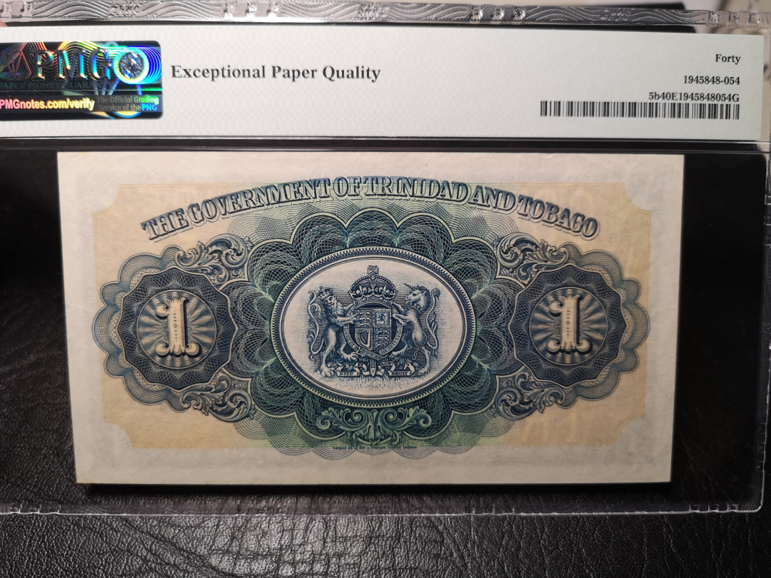 《外钞收藏家》第九十二期 精品拍卖 特立尼达和多巴哥1939年1刀 pmg40e