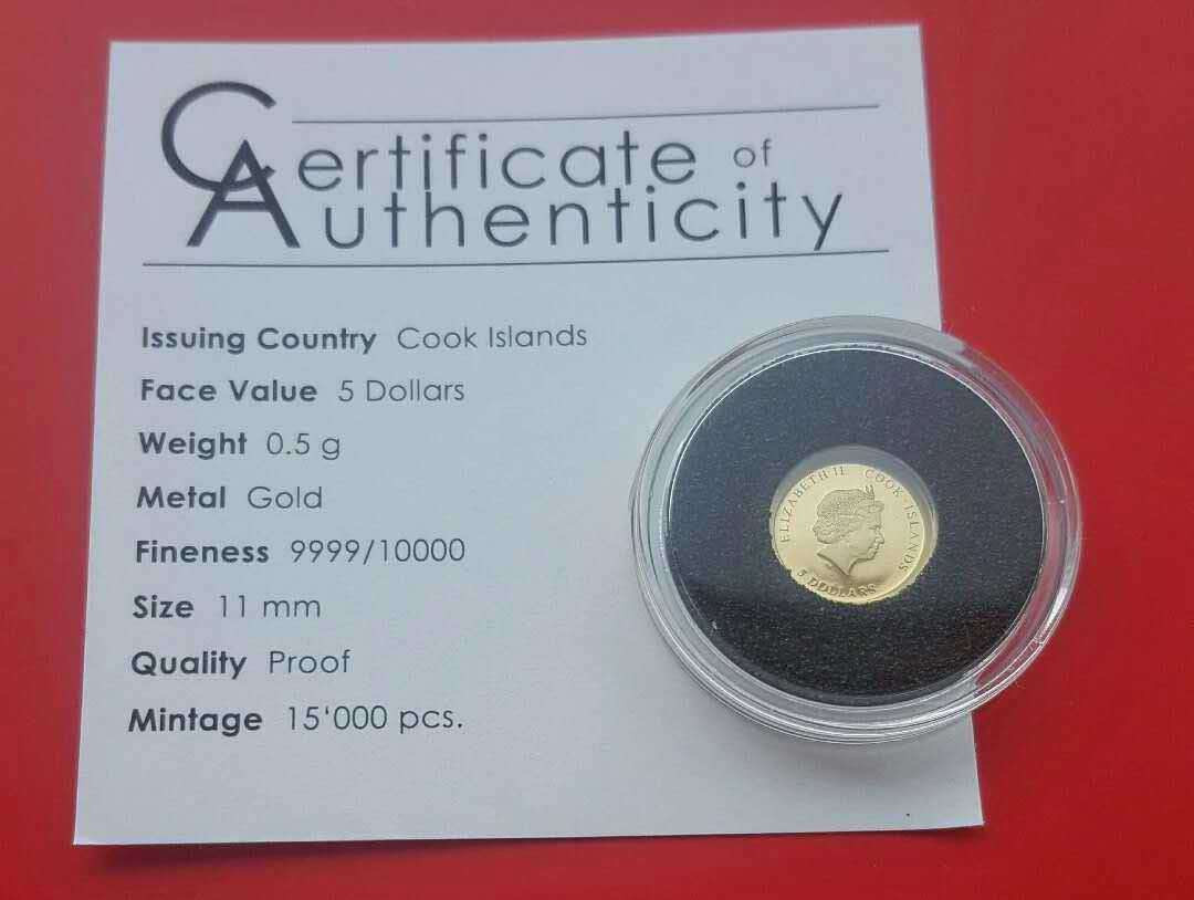 【币观天下】第130场钱币拍卖～ 库克2017年齐柏林飞艇百年小金币