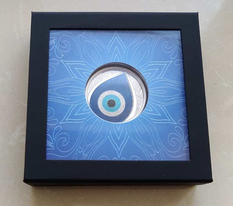 【币观天下】第130场钱币拍卖～ 帕劳2020年恶魔之眼彩色纪念银币 