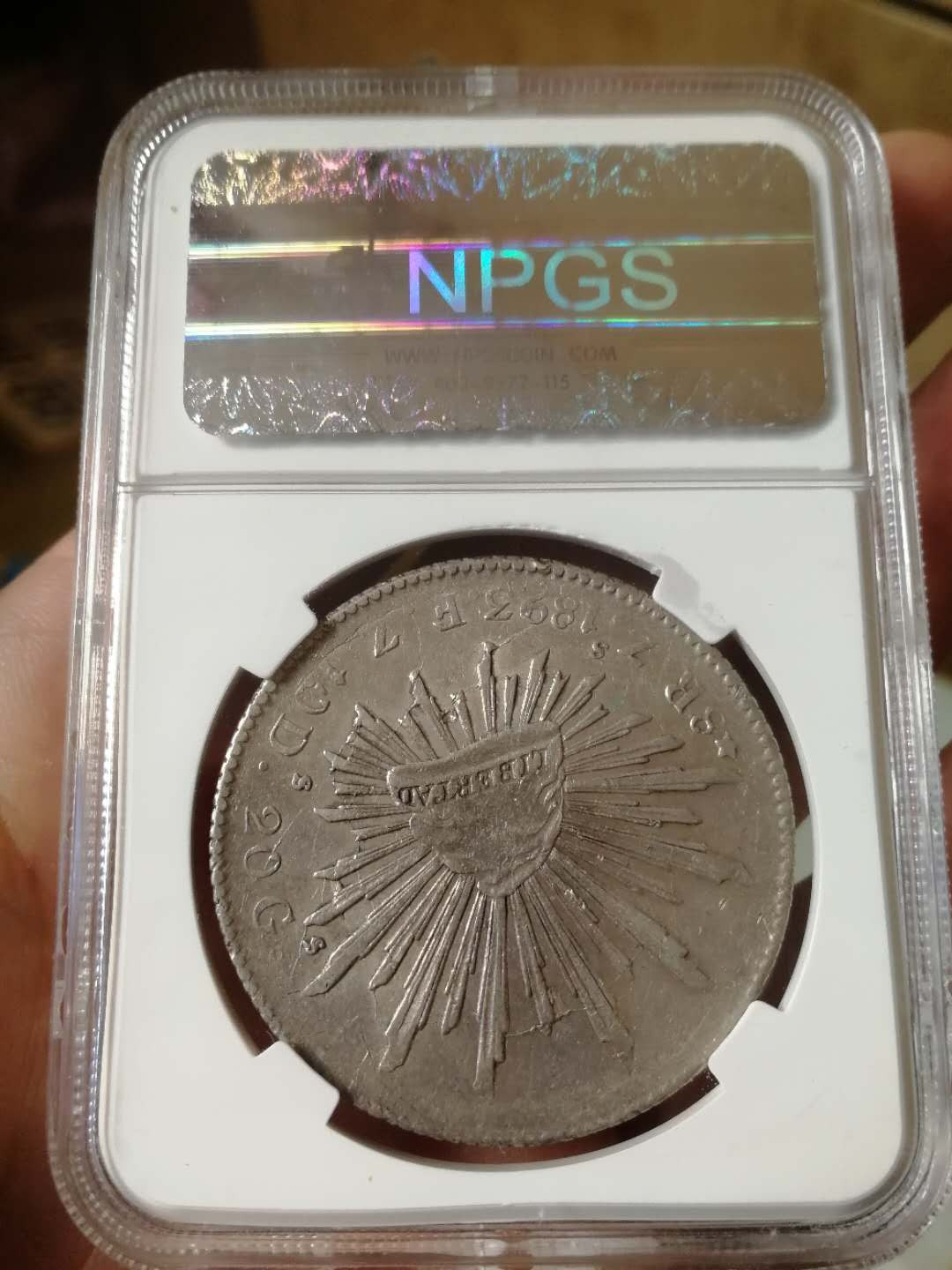 【鲸贝乐淘·外币】千字文·第“世禄侈富，车驾肥轻”号拍卖 【墨西哥🇲🇽 ·鹰洋】1893年墨西哥花边鹰洋，众诚评级保真，品相如图UNC