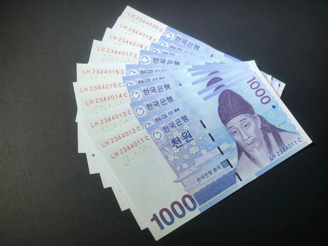 【YSculture】世界纸币 精选拍卖.第11期--亚洲钱币 全新unc  韩国 1000韩元 10连号 一套 10张