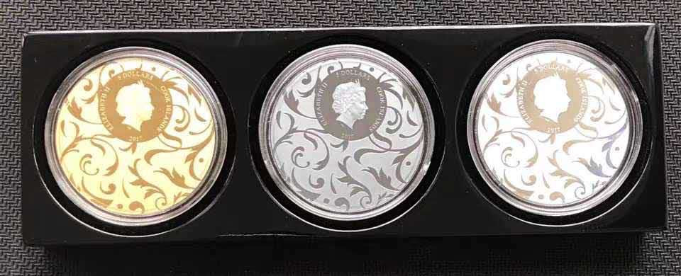 【随心拍&Getcoins】钱币拍卖第七十七期～ 获奖币同系列之库克2017年圣斗士甲虫顶级工艺银币三枚