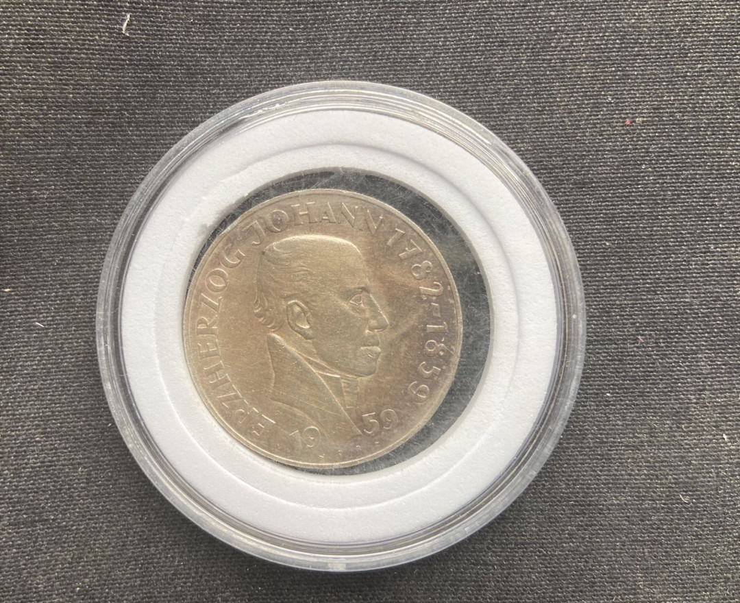 【随心拍&Getcoins】钱币拍卖第七十七期～ 【奥地利】奥地利 1959年 25先令 约翰大公逝世100周年