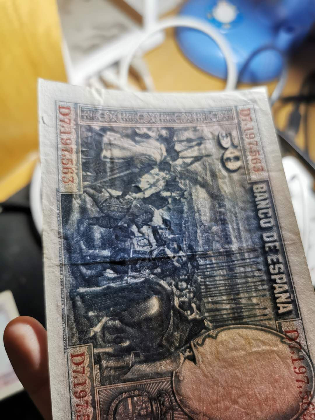 【鲸贝乐淘】千字文·第“策功茂实，勒碑刻铭”号拍卖 【西班牙🇪🇸 】25.50.100，老钞，油画版，流通品相如图