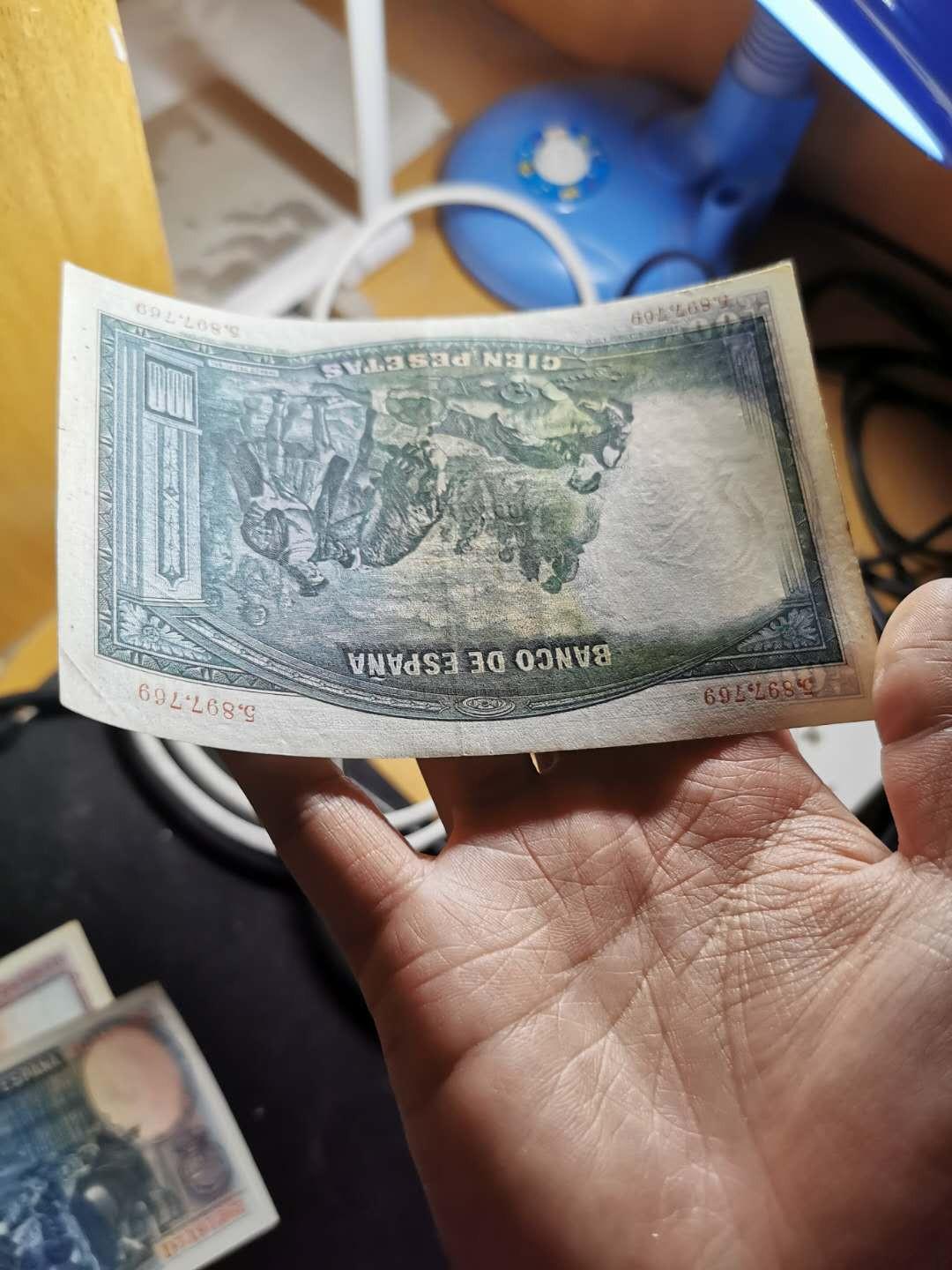 【鲸贝乐淘】千字文·第“策功茂实，勒碑刻铭”号拍卖 【西班牙🇪🇸 】25.50.100，老钞，油画版，流通品相如图