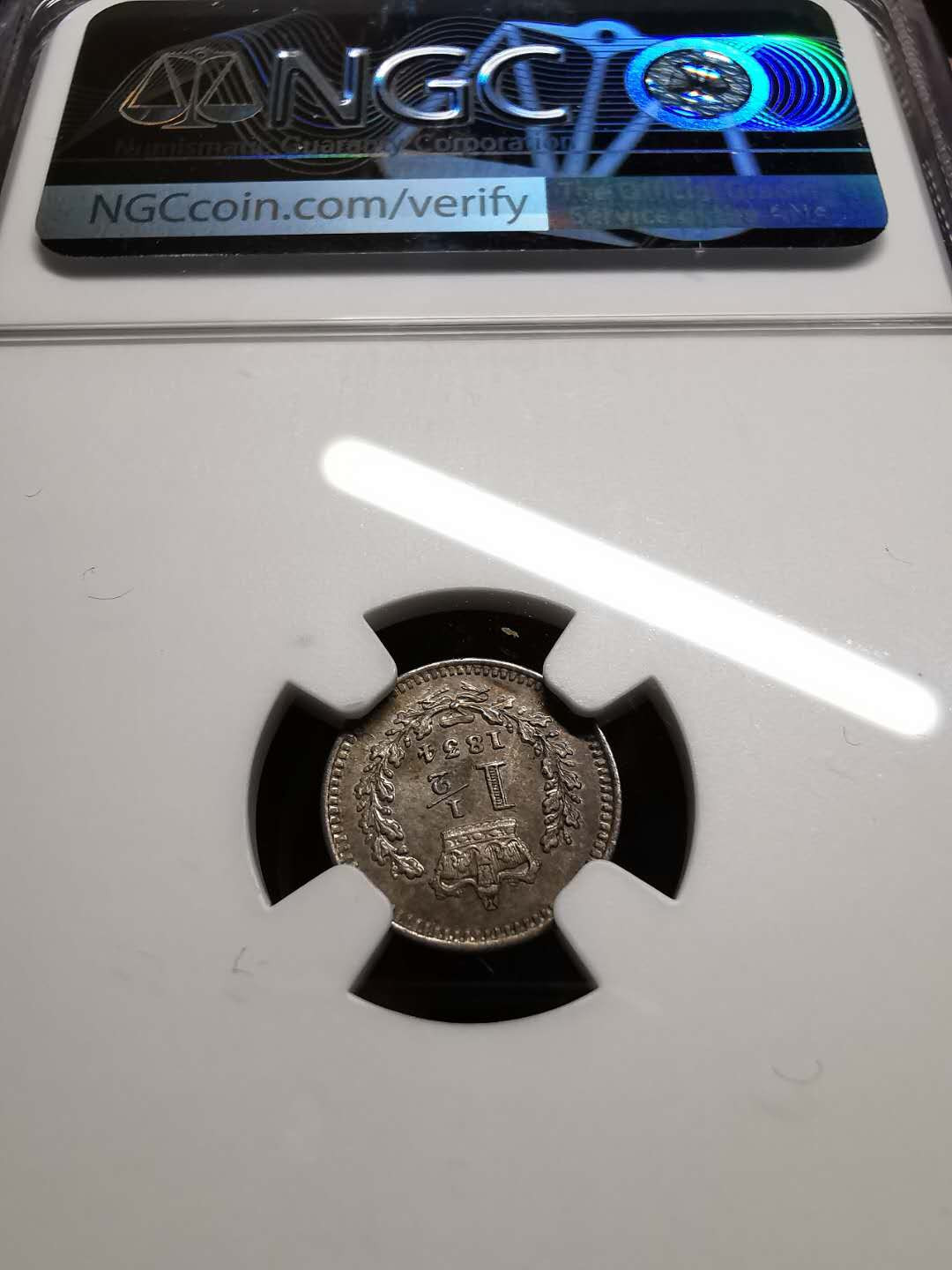 凡希社世界钱币微拍第一百四十二期 1834威四1.5便士银牙买加与西印度专用NGC-MS62原味品！