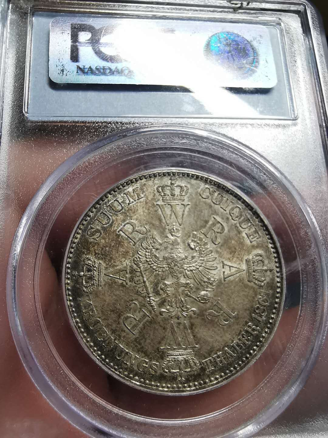 凡希社世界钱币微拍第一百四十二期 1861普鲁士加冕纪念泰勒PCGS-MS64