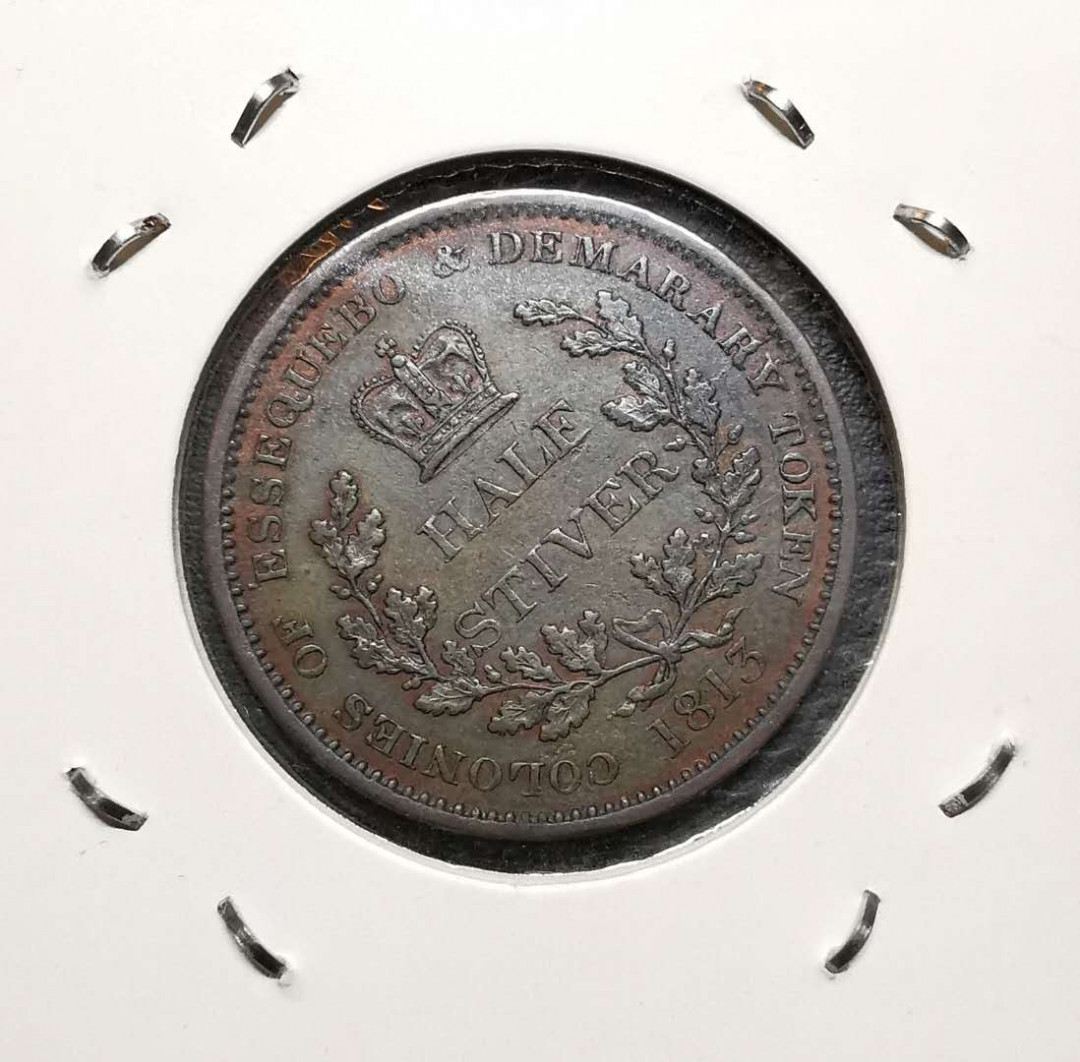 凡希社世界钱币微拍第一百四十二期 1813埃斯奎波乔三1/2ST铜XF