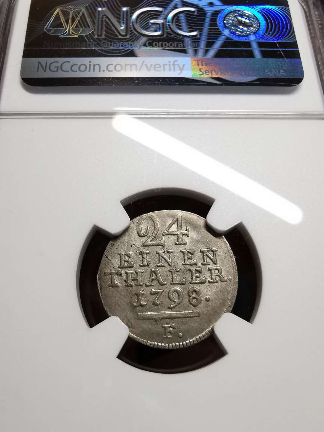 凡希社世界钱币微拍第一百四十二期 1798黑森卡塞尔1/24泰勒NGC-MS62